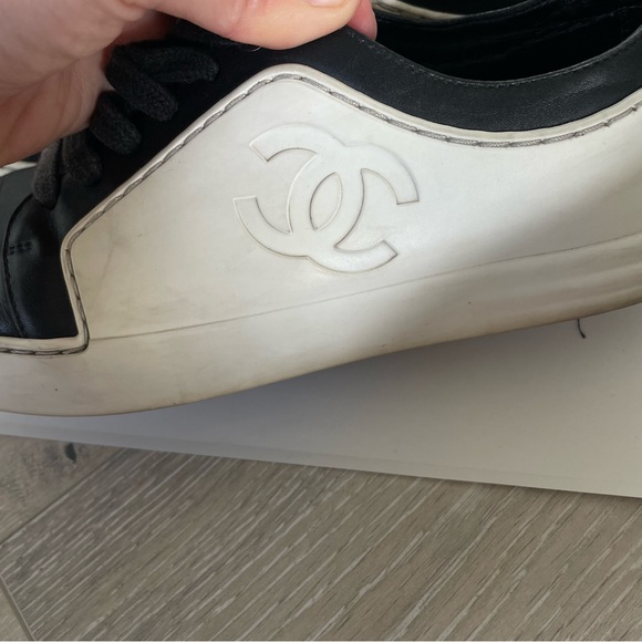 Chanel Black & White Sneakers - Picture 12 of 13